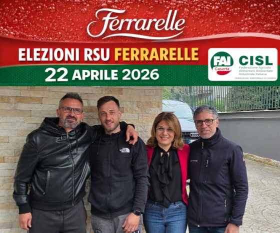 Elezioni RSU 2026 Ferrarelle. La FAI CISL si conferma primo sindacato!